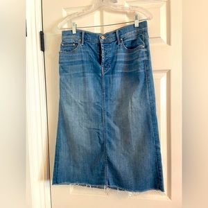 MOTHER denim A-line skirt